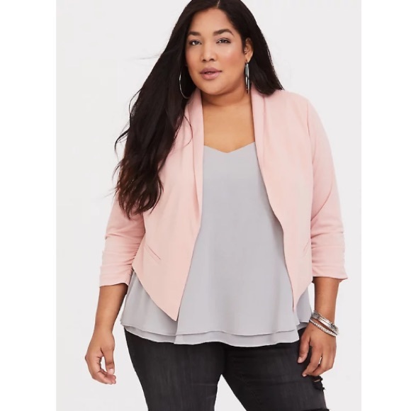 torrid Jackets & Blazers - Torrid Pink Crepe Blazer